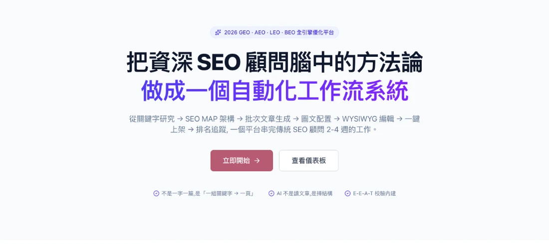 AI Marketing Pro home: a senior SEO consultant's method turned into an automated workflow